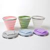 Folding Cup with Lid Sealed Well Portable Cartoon Design Collapsible Travel Cup for Picnic