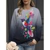Fashion Women's Sweatshirt Birds Graphic Print Sweatshirt for Women Casual Long Sleeve Crew Neck Pullover Y2k Women's Clothing