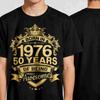 50 лет крутости Родился в 1976 году Подарок на 50-летие, Короткий рукав Harajuku, 100% Хлопок, Топы с принтами