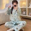Autumn Winter New Long Sleeve Women's Pajamas Set Warm Korean Casual Dog Print Sleepwear Women's Sweet Cute Pajamas Set