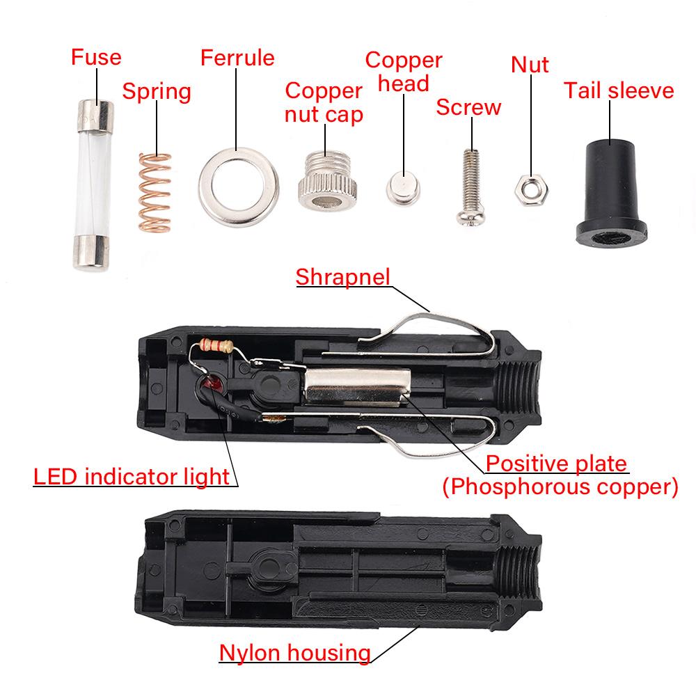 Автомобильный прикуриватель со светодиодным индикатором, штекер 12 В 24 В, универсальный, 15 А, термостойкий штекер прикуривателя