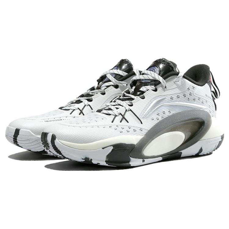 Баскетбольные кроссовки Li Ning с амортизацией, износостойкие, средняя высота, мужские, черные ABPS047-1