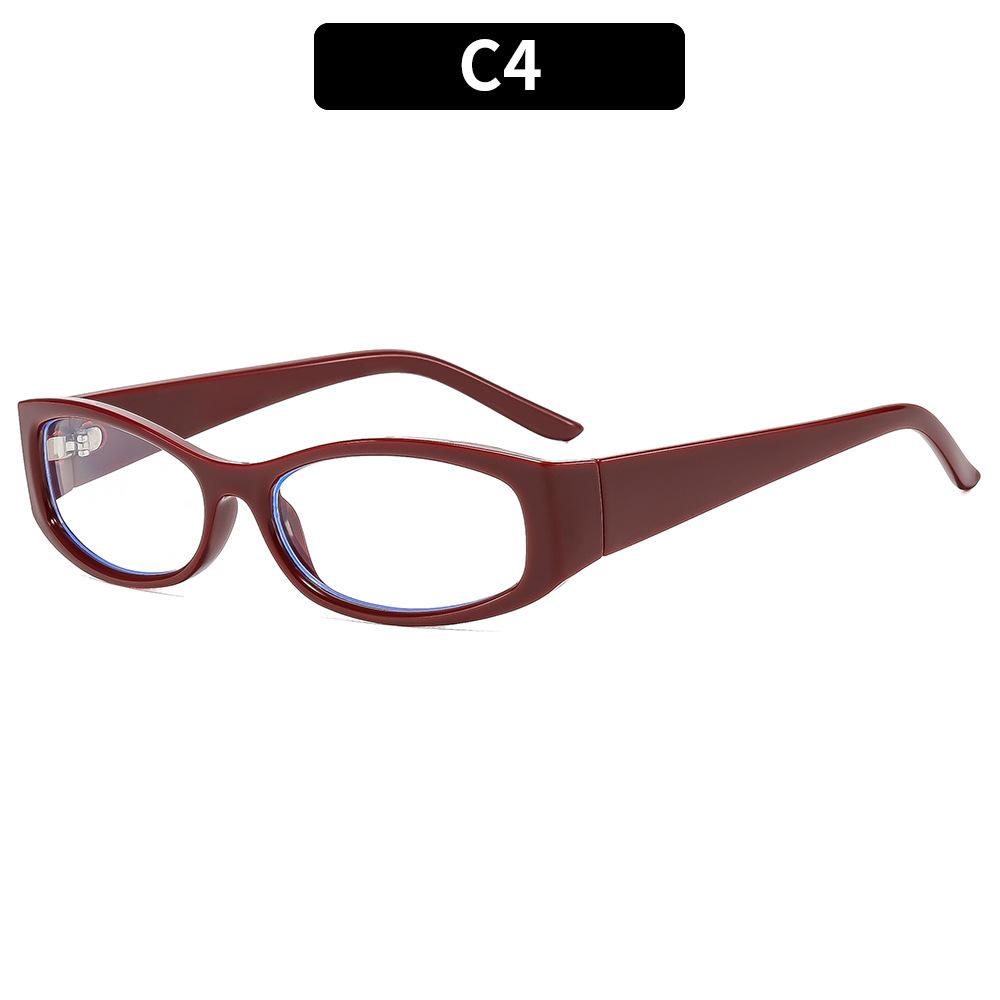 Fashion Korean Version Of The New Small Frame Square Flat Mirror Anti-Blue Light Literary Plain Glasses Frame Women Can Match Myopia Glasses
