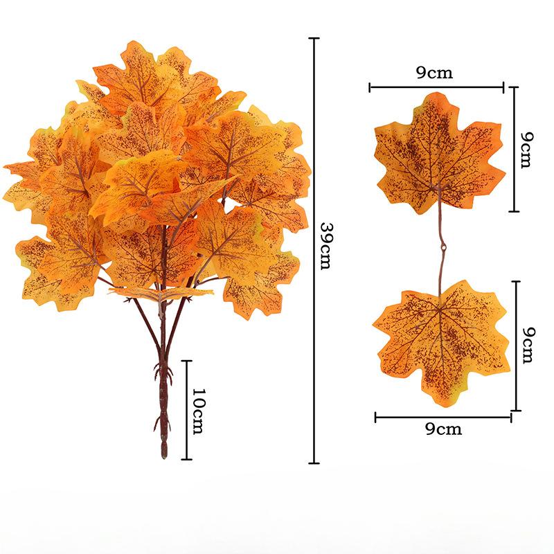 Искусственные растения Красные кленовые листья Небольшие пучки осенних цветов Украшение на Хэллоуин для дома Букет искусственных цветов