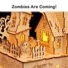 3D Halloween Haunted House Wooden Puzzle Ghost Tree House Light DIY Model Craft Kits Desk Decoration Toys Gift For Kids