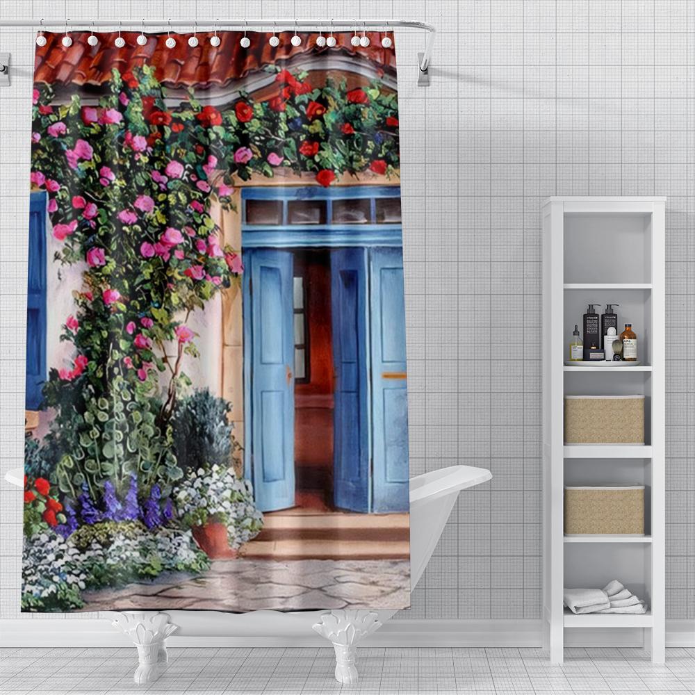 Домашние шторки для душа для ванной комнаты в стиле масляной живописи водонепроницаемая ткань шторки для ванной современная шторка для душа 180x200 240x200