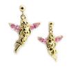 Les Trésors De Lily [L4293] - Позолоченные серьги «Тинкер Белл» из розового золота - 25x15 мм