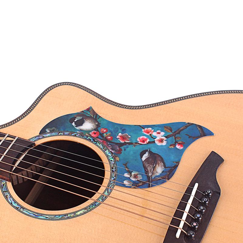 Универсальная накладка на акустическую гитару Folk Pickguard с рисунком Love Bird, наклейка на гитару 40-41 дюйм