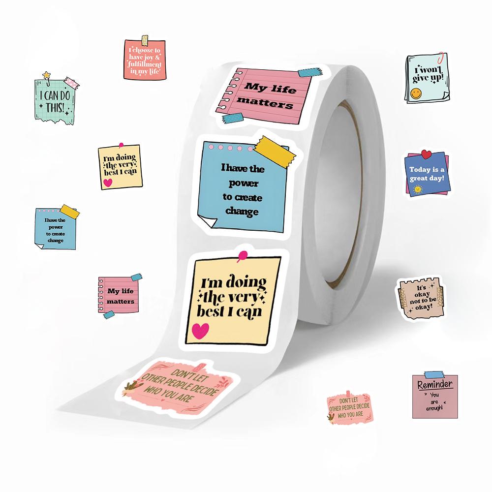 500 листов/рулон Наклейки для самоутверждения - Декоративные точки для конвертов и многого другого