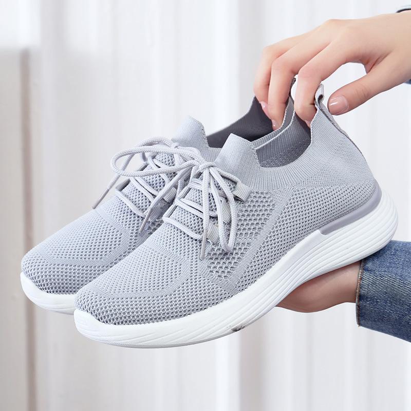 Sneakers women's new mesh fly-woven shoes breathable and comfortable versatile shoes women's casual women's shoes running shoes