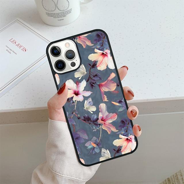 Чехол с тропическими цветами для iPhone 17 Air 13 12 14 15 16 Чехол для Apple Pro Max Plus