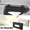 1PC PU Leather Tissue Box Auto Car Truck Sun Visor Hanging Holder Car Tissue Boxes Auto Interior Storage Decoration Accessories