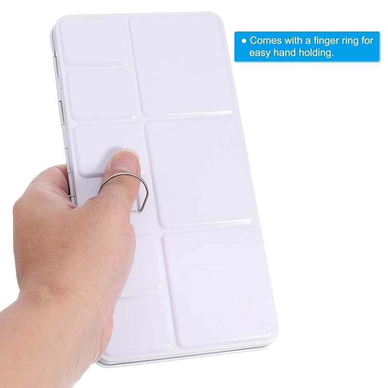 PATIKIL empty watercolor palette 28 full pan metal watercolor tins Travel gouache/oil painting paint box with lid colorful 28 wells