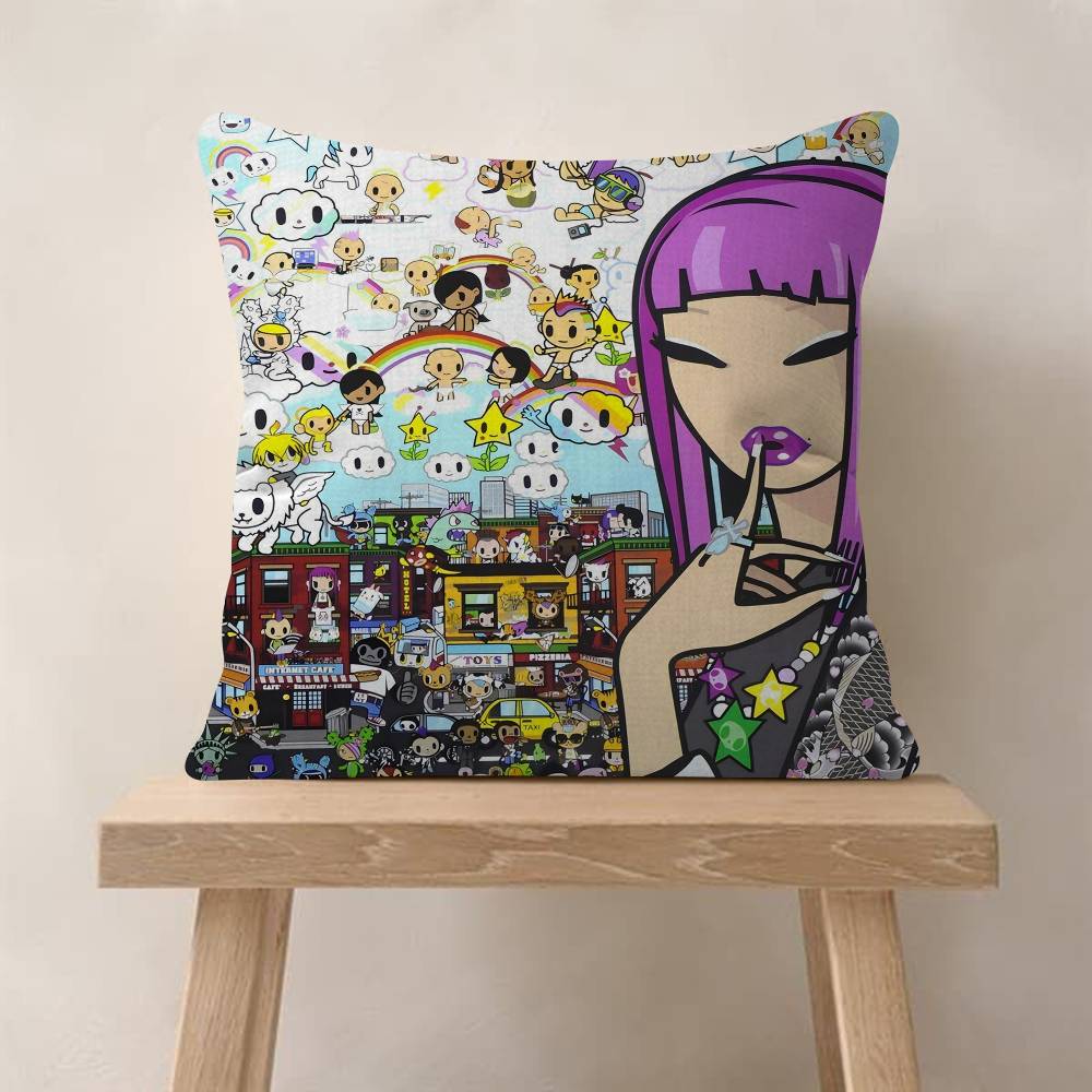 Мультяшное Искусство Каваии Город Tokidoki внутри Подушка Аниме Подушка Диван Кровать Наволочка для Подушки Подушка-Подушка Мода