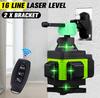 16-line Laser Level Green Light Wall-mounted Green Light 4D High-precision Strong Light Automatic Line-laying Meter Line-laying Meter