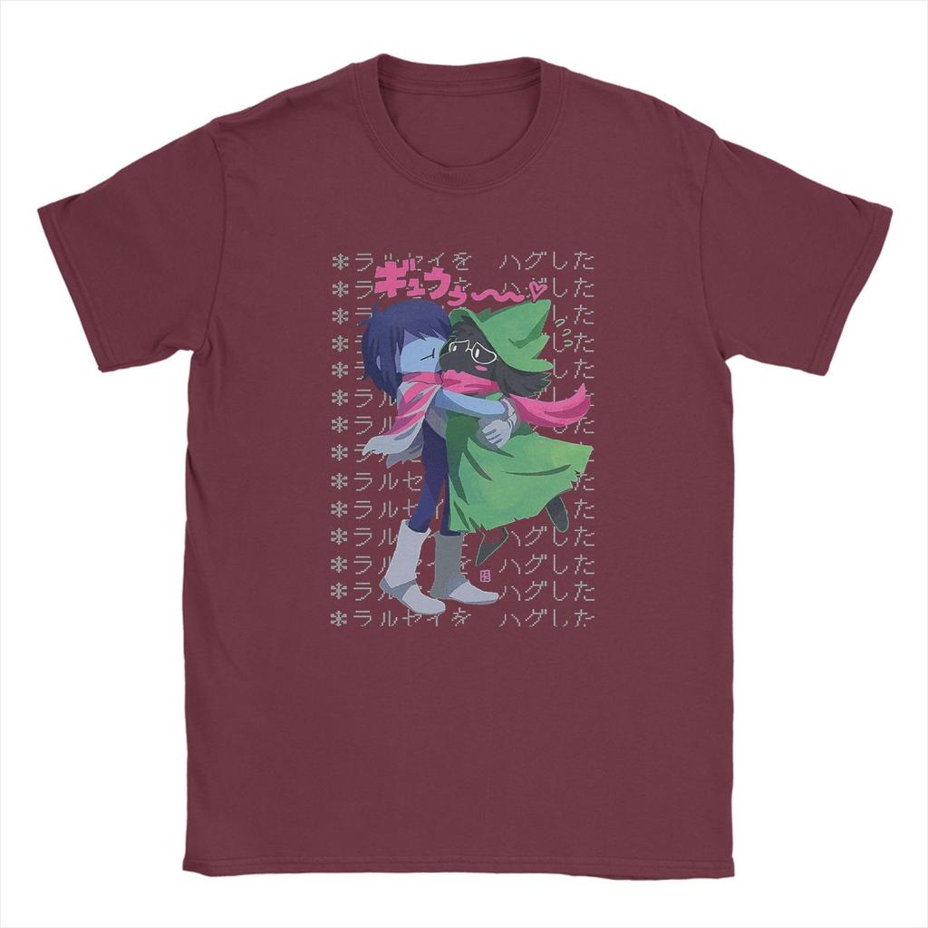 Новинка Футболки Deltarune Крис и Ралзей Мужские Футболки с круглым вырезом из чистого хлопка Футболки с коротким рукавом Топы больших размеров