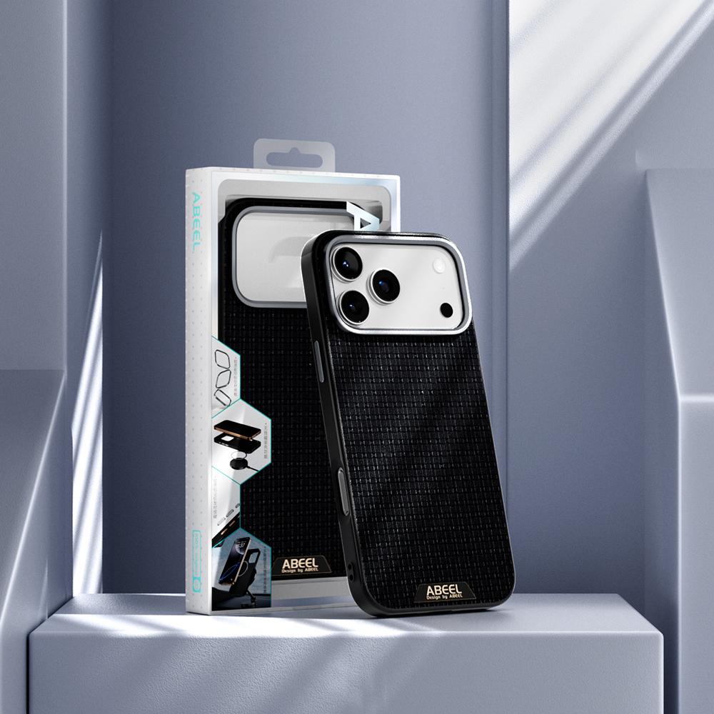 Чехол ABEEL для iPhone 17 Pro Max, совместимый с MagSafe, с текстурированной микро-тиснёной задней крышкой