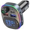 BC82 Двухэкранный Автомобильный Bluetooth MP3-плеер с быстрой зарядкой QC3.0, Идентификация напряжения, Цветная подсветка