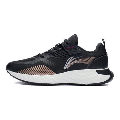 Кроссовки женские Li Ning Protective Cloud Reflective Shock Absorbing Low-Top с антискользящим верхом, черные AGLR234-1