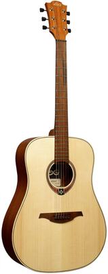 LAG Guitars Акустическая гитара T70D Натуральный верх из массива ели Мягкий чехол в комплекте