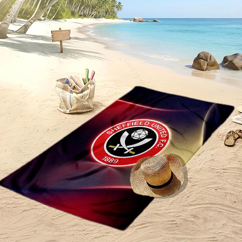 Sheffield United Football Print Beach Towel, Large Soft Quick Dry Towel for Beach Camping Swimming