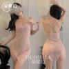 Domila Sexy Underwear Sexy Suspender Nightdress Hot Perspective Thin Free Pajamas Passion Small Chest Uniform