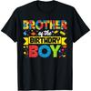 Brother Of The Birthday Boy Master Builder Building Blocks T-Shirt