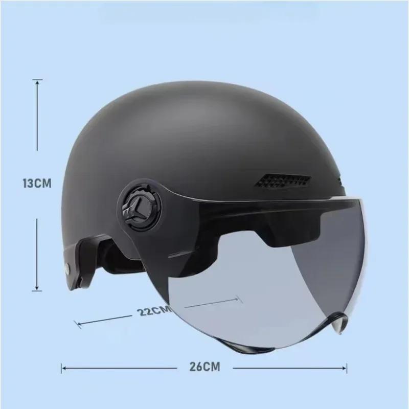 Bicycle Safety Helmet Men's and Women's Adult Children Cartoon Electric Bicycle Motorcycle Half Helmet with Goggles