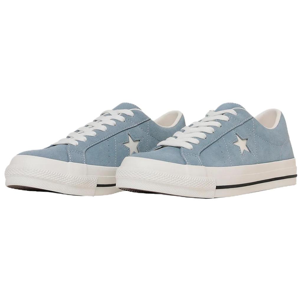 Converse One Star Замшевые Мягкие Удобные Нескользящие Прочные Низкие Кеды для Скейтбординга Унисекс Синие 35200863
