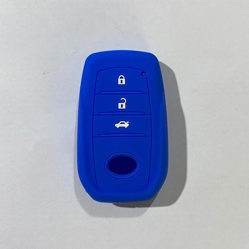 silicone rubber key cover case shell protector for Toyota Chr Rav4 Auris Avensis Prius Aygo Camry Land Cruiser 200 Prado Crown