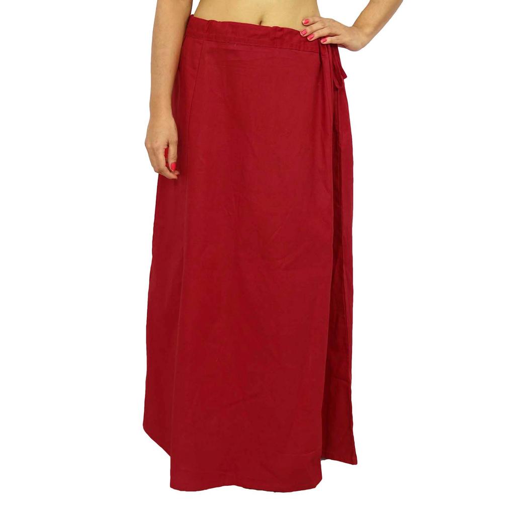 Сари Нижняя юбка Нижняя юбка Хлопок Болливуд Индийская подкладка Для сари