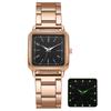 Luminous Hands Women's Quartz Wristwatches Square Ladies Fashion Clock Stainless Steel Gifts Watches