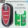 Дистанционный ключ для автомобиля DR для Alfa Romeo Чип ID46 433 МГц Delphi/Marelli BSI Складной 147 159 Mito GTA 2008-2015 Giulietta 2010-2016