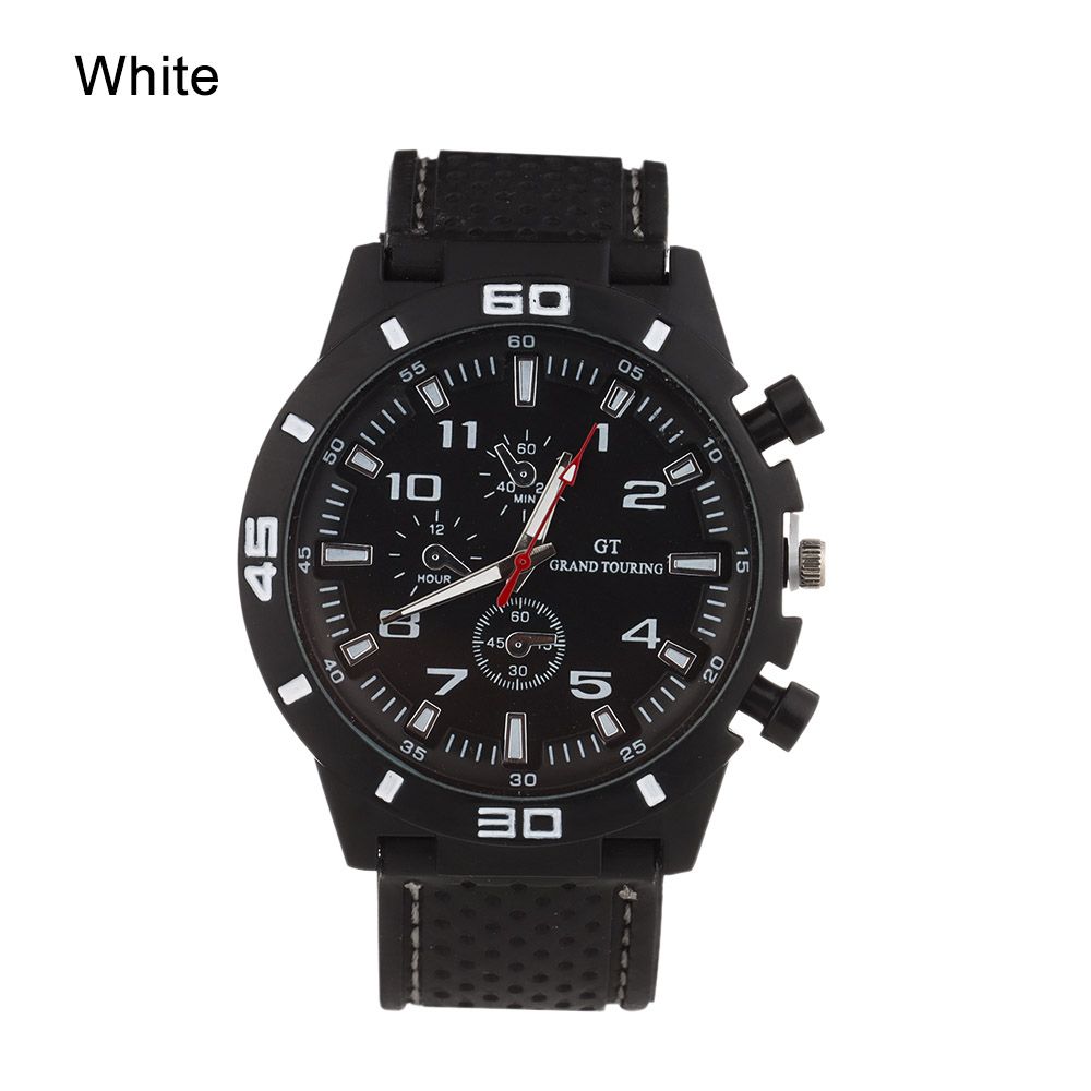Personality Casual Silica Gel Strap Sports Watch Wristwatches Quartz Mens Watches