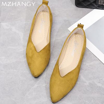 Остроносые женские туфли на плоской подошве из замши на плоской подошве, повседневные туфли для женщин 2025 года, модные сандалии, осеннее платье, уютные новые Muejr Zapatillas