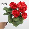 1/2 шт. искусственная герань реалистичные устойчивые к ультрафиолетовому излучению искусственные цветы для свадебной вечеринки в помещении и на открытом воздухе офисный стол центральный элемент пластиковые искусственные цветочные растения