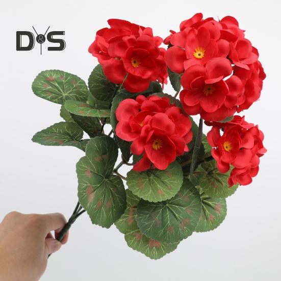 1/2 шт. искусственная герань реалистичные устойчивые к ультрафиолетовому излучению искусственные цветы для свадебной вечеринки в помещении и на открытом воздухе офисный стол центральный элемент пластиковые искусственные цветочные растения