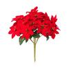 Букет из 5 искусственных пуансеттий Искусственные цветы Имитация букета Настольное украшение
