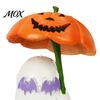 Festive Window Sill Decor Halloween Ghost Figurine with Pumpkin Umbrella And Bat Eyeglasses, Indoor Holiday Display Creative Statue for Party Desktop