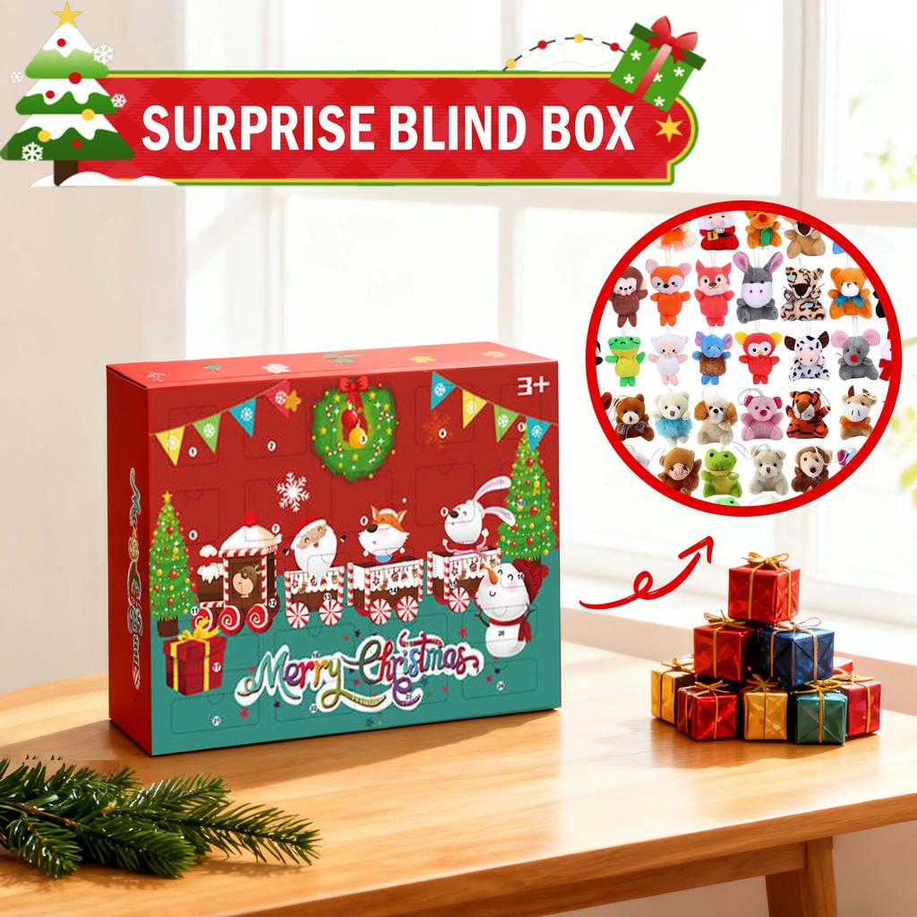 Рождественский Адвент-календарь 24 шт. Милые мягкие игрушки Адвент-календарь Плюшевые игрушки Рождественский декор для девочек и мальчиков