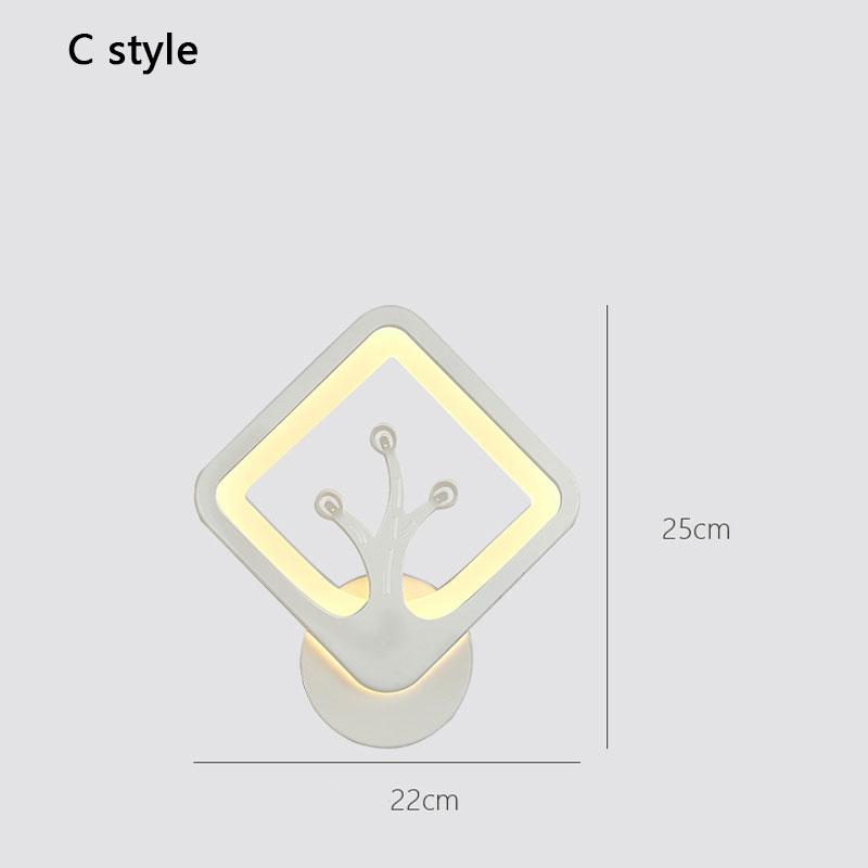 Современная простота в стиле лесной стены LED 12 Вт настенный светильник для столовой, кухни, спальни, балкона, фойе, кабинета, настенный светильник