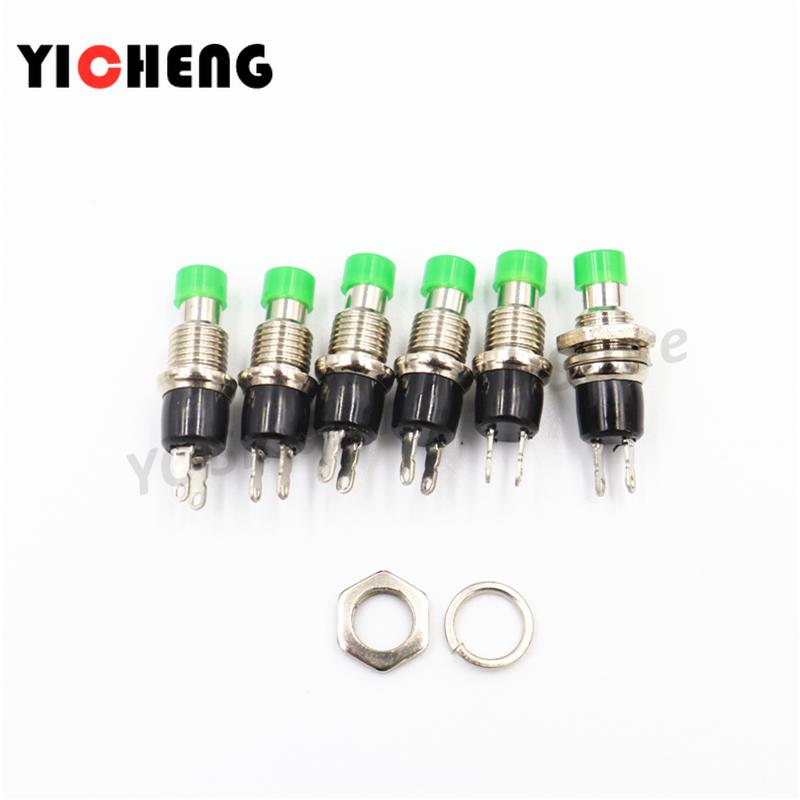 6 маленьких круглых кнопок PBS-110/NO PBS-111/NC 2-футовый самовозвратный переключатель без блокировки Кнопка переключения 7MM Micro Color Mixing