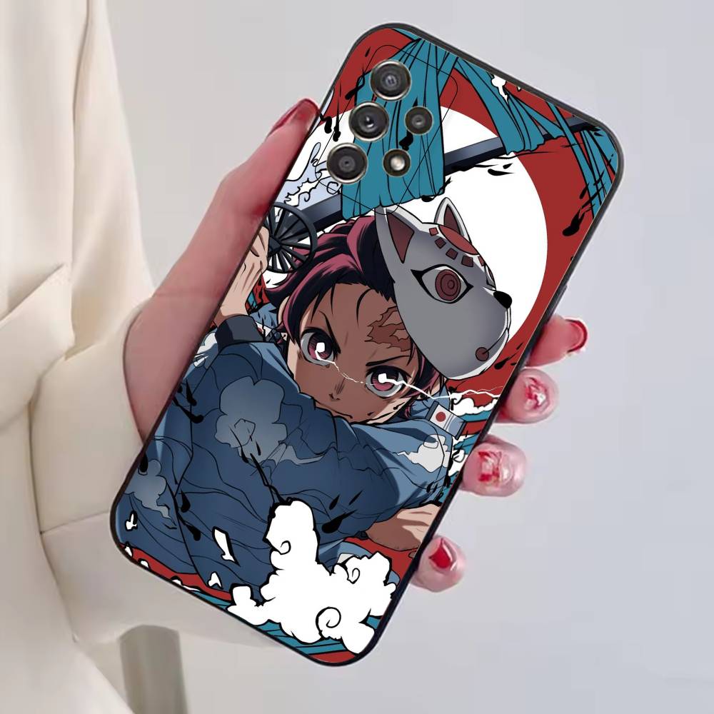 Hot Anime Demon Slayer Hard Phone Case For Samsung S25,S24,S21,S22,S23,S30,Ultra,S20,Plus,Fe,Soft Silicone Black Cover