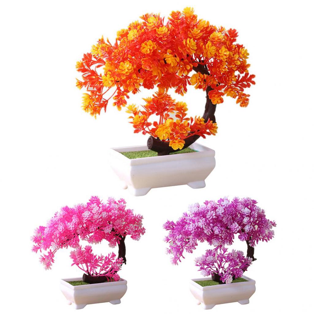 Simulation Fake Potted Bonsai Tree Artificial Plant Desk Ornament Home Decor