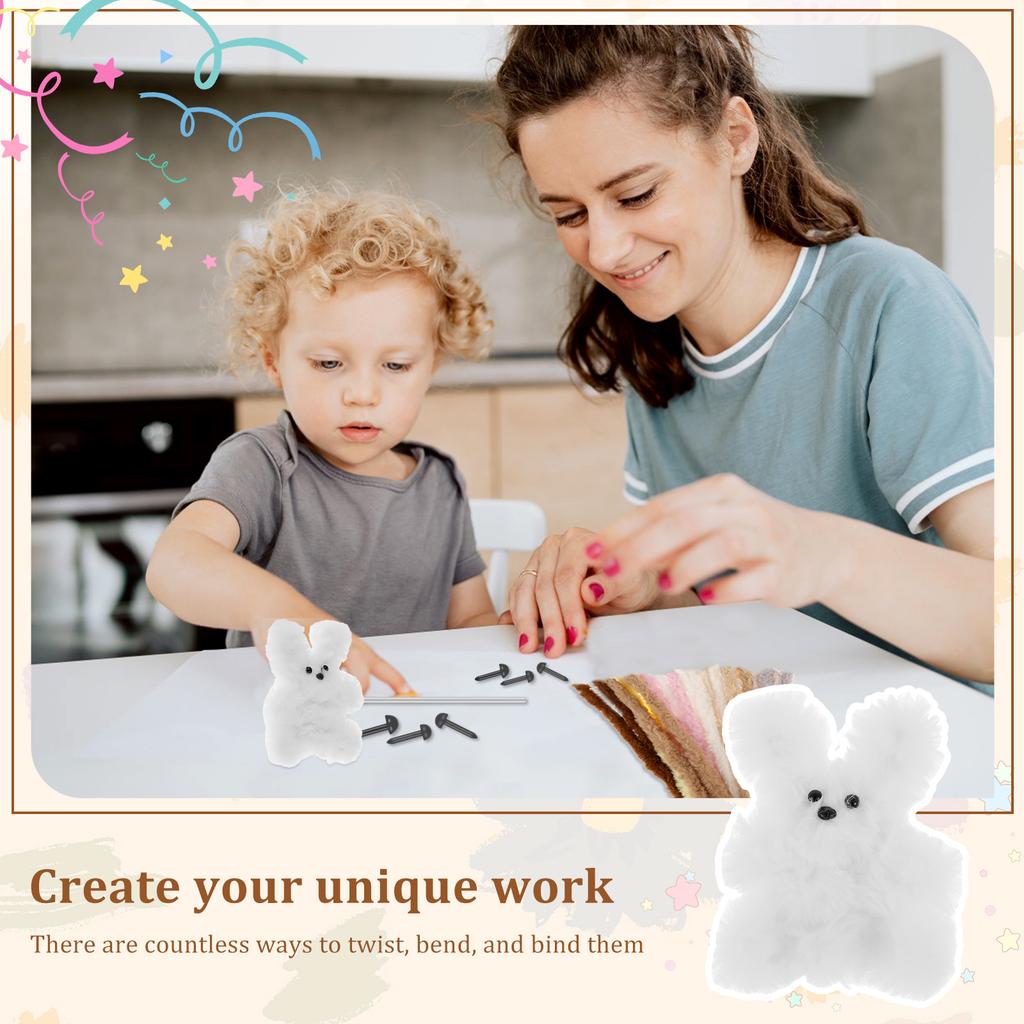 10 шт. Палочки для чистки трубок Толстый мех Синельные стержни Палочки для чистки трубок Материалы для рукоделия Детское креативное DIY Искусство и ремесла Гибкая трубка