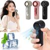 Sparkling Rhinestone Handheld Fan Digital Display Portable Hand Fan Mini Cooling Fan  Office