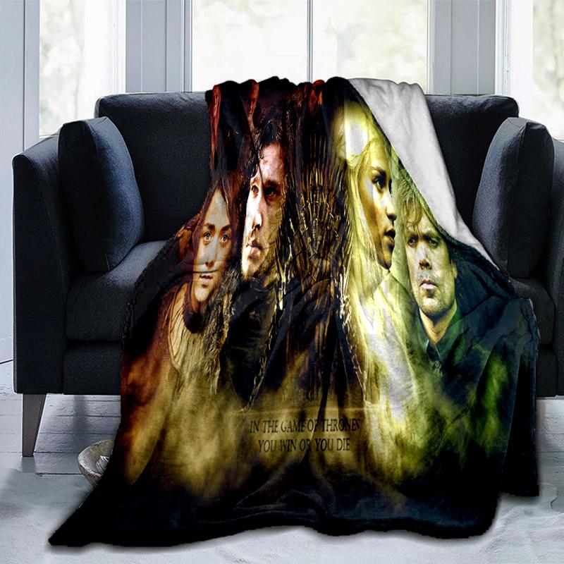 Game of Thrones Poster Print Wall Art DecorPrint Blanket, Soft Blanket For Sofa Office Bed And Travelling Daughter Birthday Gift esj321