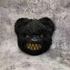 Black/Brown Plush Bear Cartoon Cosplay Face Mask Bear Head Cover Carnival Costume Props Dance Mask Fancy Halloween Party Stage