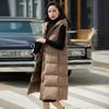 Осень и зима Новый утолщенный пуховик с капюшоном Жилет женский удлиненный пуховик Куртка выше колена Жилет