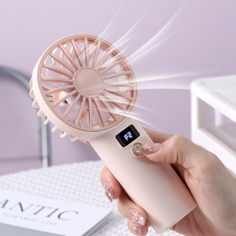 Stable Base Handheld Mini Fan Mini Size USB Rechargeable Fan Portable Desktop Fan Daily Use